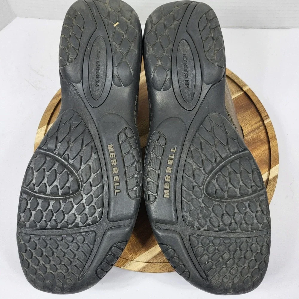 Merrell Encore Gust Mens 11.5 Brown Leather Mesh Slip On Mules J66271 - Picture 8 of 11